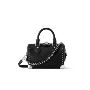 Louis Vuitton Speedy 20 Trunk Bag Black For Women 20.5cm/8.1in - M14575