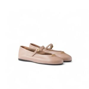 Prada Leather Ballerinas Powder Pink For Women 1F793N_038_F0236_F_005