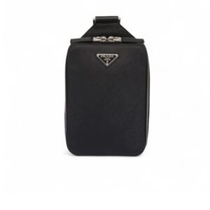 Prada Leather Shoulder Bag Black For Men 5.5in/14cm 2VZ106_9Z2_F0002_V_OOO