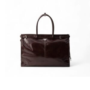 Prada Leather Tote Bag Dark Brown For Men 19.7in/50cm 2VG128_2CYR_F01D6_V_OOO