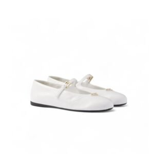 Prada Patent Leather Ballerinas White For Women 1F793N_H27_F0009_F_005
