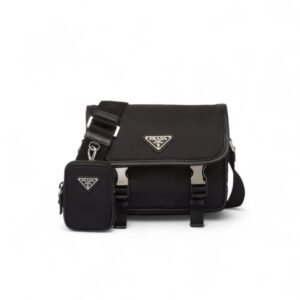 Prada Re-Nylon And Leather Shoulder Bag For Men 8.7in/22cm 2VD034_2DMH_F0002_V_XOP