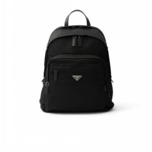 Prada Re-Nylon And Saffiano Leather Backpack Black For Men 12.2in/31cm 2VZ048_2DMG_F0002_V_OOO