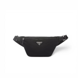 Prada Re-Nylon And Saffiano Leather Belt Bag Black For Men 7.9in/20cm 2VL033_2DMH_F0002_V_OOM