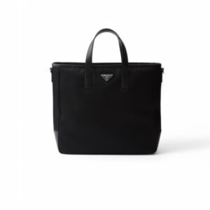 Prada Re-Nylon And Saffiano Leather Tote Bag Black For Men 14.2in/36cm 2VG064_2DMH_F0002_V_XOO