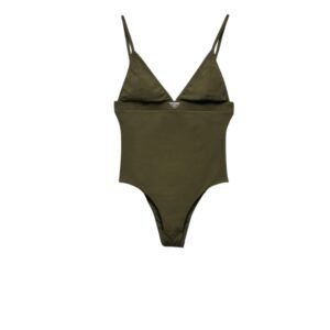 Prada Jersey Ribbed Knit One-Piece Swimsuit Camouflage Green For Women 70224_1YW2_F0334_S_OOO