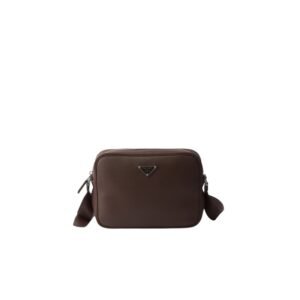 Prada Leather Shoulder Bag Sienna For Men 25cm/9.8in - 2VH189_2BBE_F0038_V_OOO